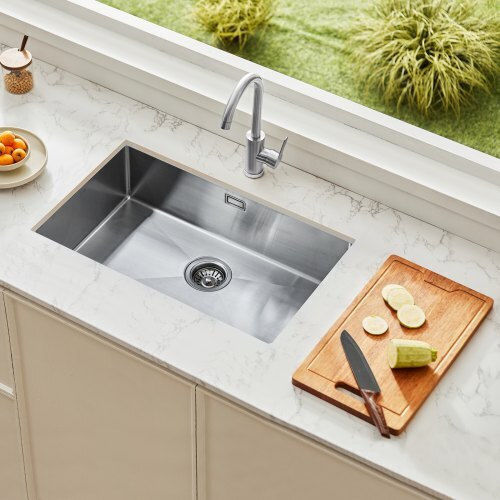 Vevor Υποκαθήμενος Νεροχύτης Inox Μ70xΠ43cm Ασημί