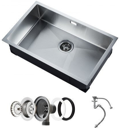 Vevor Υποκαθήμενος Νεροχύτης Inox Μ70xΠ43cm Ασημί