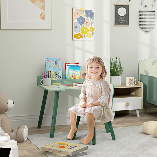 Kids Table and Chairs Set for Painting Green Aiyaplay