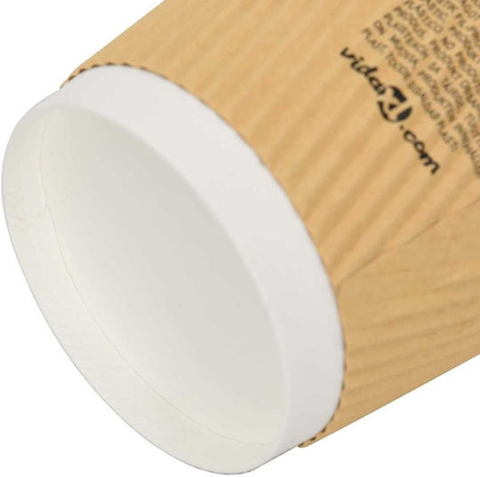 Vidaxl Χάρτινα Ποτήρια Καφέ 500 Τεμάχια 12oz 300ml Καφέ Καφέ