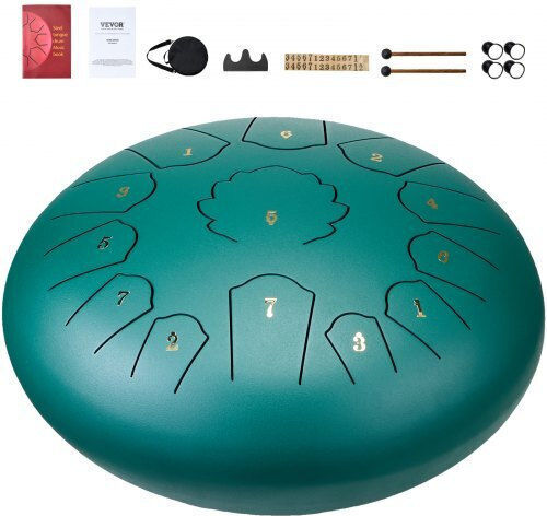 Vevor Steel Tongue Ethnic Drum GSGGSG12inchH3S3CV0 15 Notes 30.48cm