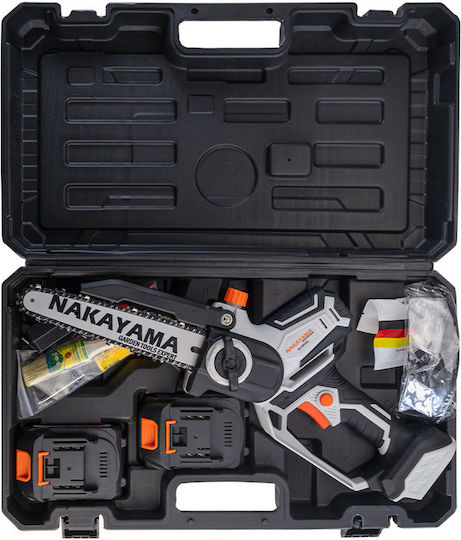 Nakayama EC1200 Κλαδευτικό Αλυσοπρίονο Μπαταρίας 2x2Ah Brushless 21V 1.3kg με Λάμα 20cm