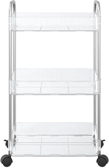 vidaXL Commercial Kitchen Food Cart for Dish Baskets H68xW37xD28cm