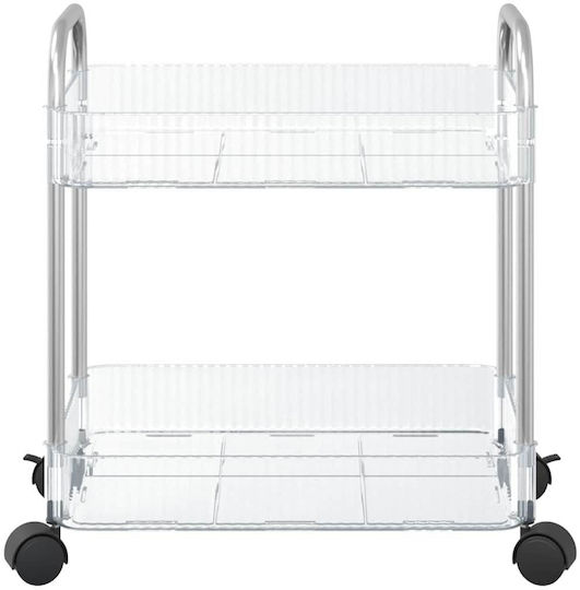vidaXL Küchenwagen für gewerbliche Küche für Geschirrkörbe H43.5xB37xT28cm