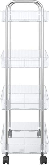 vidaXL Commercial Kitchen Food Cart for Dish Baskets H95xW37xD28cm