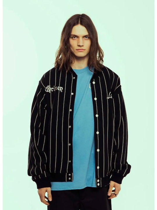 Men's Fleece Cardigan with Buttons Black