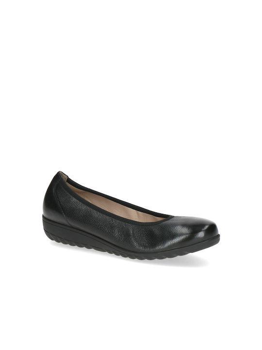 Caprice Anatomic Leather Ballerinas Black