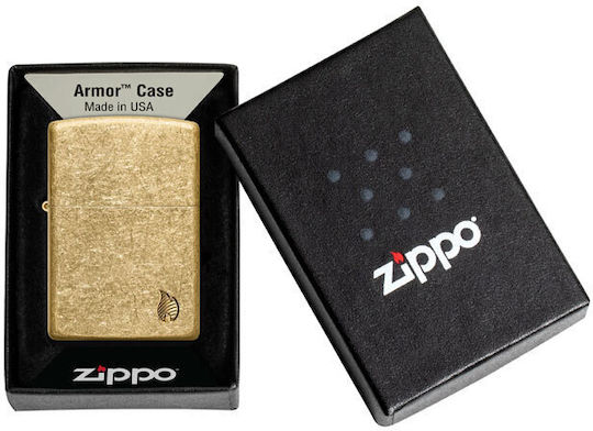Zippo Armor Αναπτήρας Φλόγας σε Χρυσό χρώμα