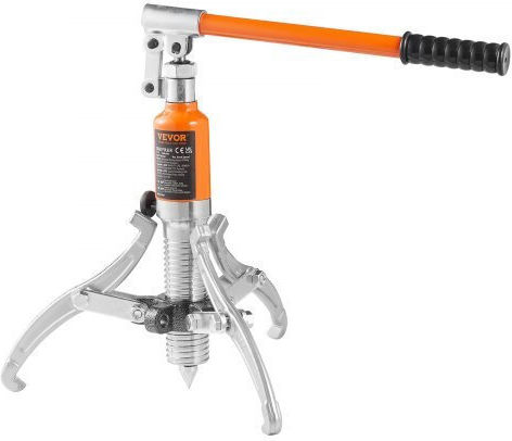 Vevor Hydraulic Gear Puller 5 Ton Max Capacity Wheel Bearing Pulling Separator 2 or 3 Jaws Puller Vertical Horizontal 8" Hydraulic Jaw Puller Hub Extraction Case
