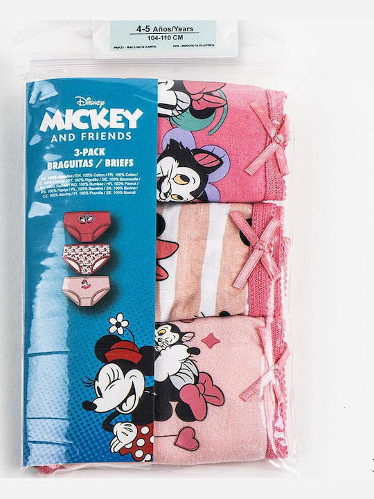 Disney Minnie Set of Kids' Briefs Multicolour 3pcs