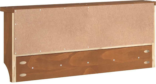vidaXL Κρεμάστρα Τοίχου Ξύλινη 5 Θέσεων Καφέ 87x35x12cm