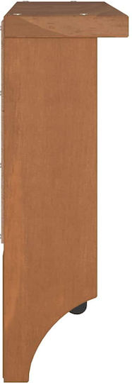 vidaXL Κρεμάστρα Τοίχου Ξύλινη 3 Θέσεων Καφέ 45x35x12cm