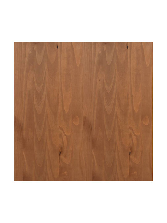 vidaXL Wooden Wall Hanger 3 Hooks Brown 45x35x12cm