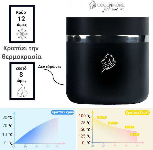 Cool'NMore Inox Thermo Lunch Box Black 600ml