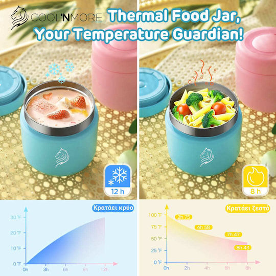 Cool'NMore Кутия за обяд Термос Inox Light Blue 600мл 1бр