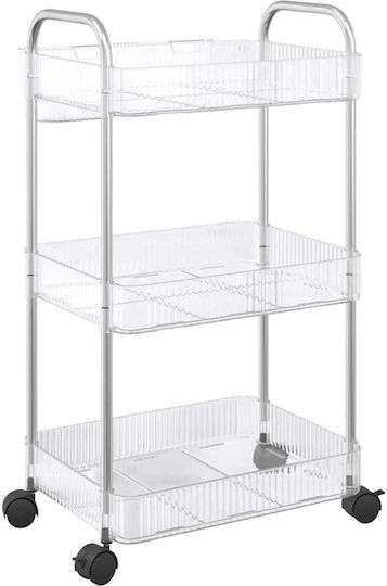 vidaXL Commercial Kitchen Food Cart for Dish Baskets H68xW37xD28cm