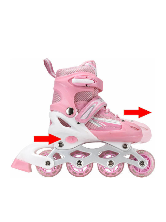 Action One Adult Kids Adjustable Inline Roller Junior Pink Size S 31-34 Action One Adult Kids Adjustable Inline Roller Junior Pink Size S 31-34