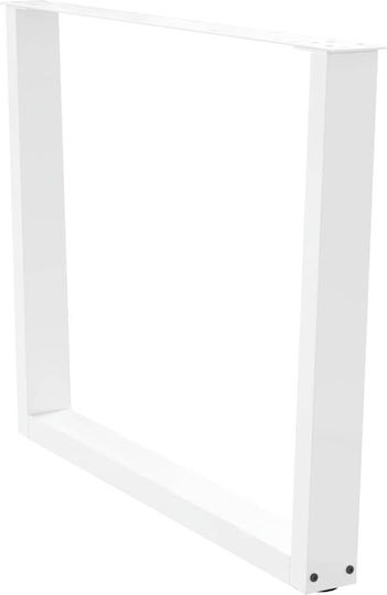 vidaXL Metallic Furniture Leg 2 Pieces Suitable for Table / Coffee Table / Office 100x72cm White