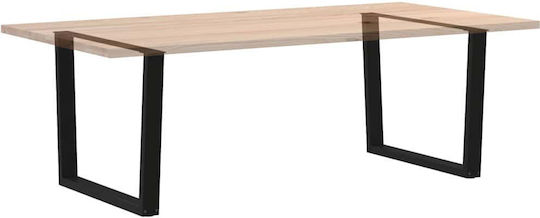 vidaXL Metallic Furniture Leg 2 Pieces Suitable for Table / Coffee Table / Office 100x72cm Black