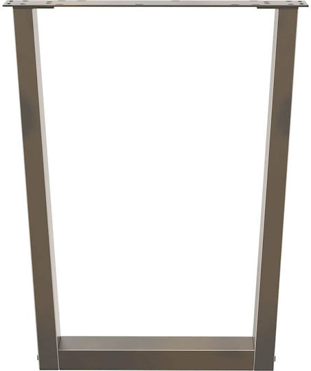 vidaXL Metallic Furniture Leg 3 Pieces Suitable for Table / Coffee Table / Office 70x72cm Brown