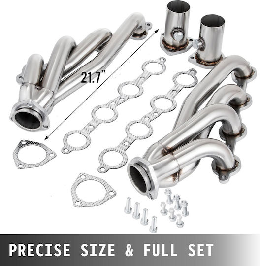 Vevor Exhaust Header Set 1 3/4" Turbo Exhaust Headers Stainless Steel Exhaust Manifold Headers Shorty Engine Ls Swap Exhaust Headers Chevy Ls1 Ls2 Ls3 Ls6 Ls10 Suv Truck Car