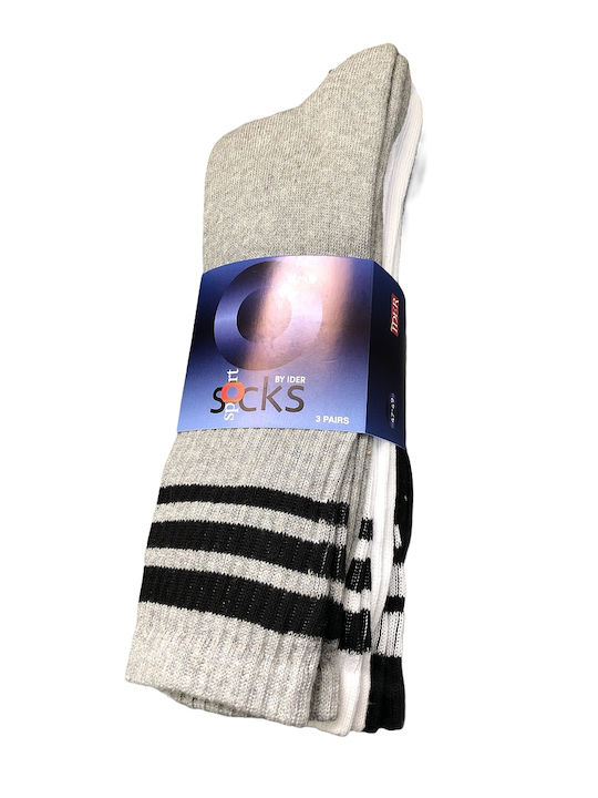 Ider 3-pack Καλτσα Tennis Βαμβακερη Αθλητικη Πετσετε Πατουσα Μαυρο