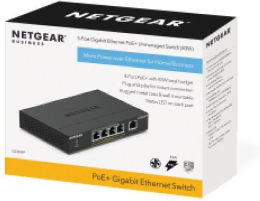 NetGear GS305PP Negestionat L3 PoE+ Switch cu 5 Porturi Gigabit (1Gbps) Ethernet