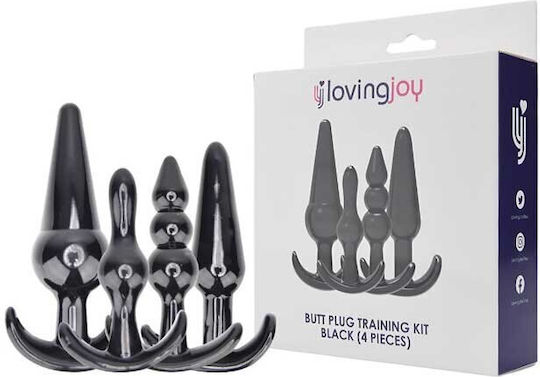 4.2cm Ømax Butt Plugs Traininig Kit Black Loving Joy