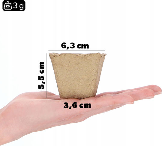 Kadax 72x Torf-Anzuchttöpfe 5,5cm Biologisch abbaubare Setzlinge Stecklinge