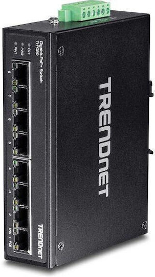 Trendnet TI-PGLC80 Неуправляем L2 PoE+ Switch с 8 Портове Гигабитови (1Gbps) Ethernet
