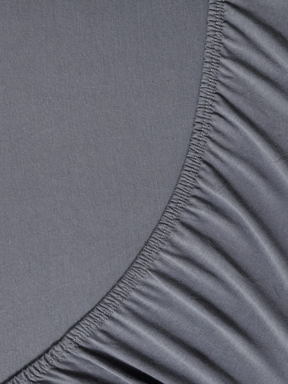 Nima Sheet Super-Double with Elastic 160x200+40cm. Tender Dark Gray
