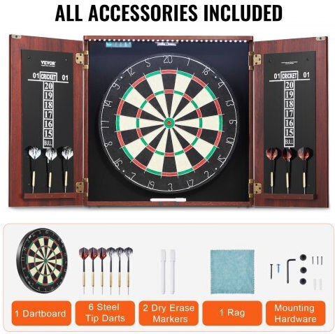 Vevor Dartscheibenschrank-Set Offizielle Größe Mjtzzxbskjley5iziv9