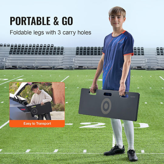 Vevor 40"x12" Soccer Rebounder Board Φορητός Τοίχος Ποδοσφαίρου 2 Γωνίες Rebound