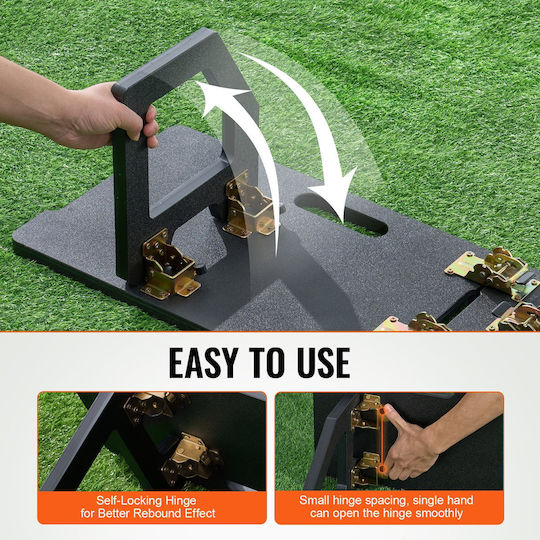 Placă de Rebound Fotbal Vevor 45"x13" Zid Portabil de Fotbal 2 Unghiuri de Rebound