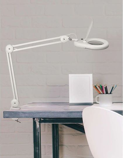Maul LED Magnifying Lamp Viso Clamp White