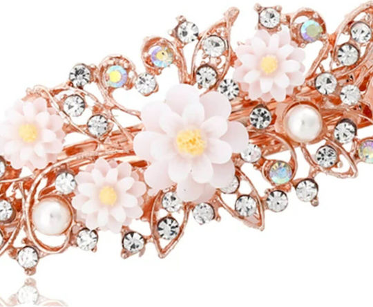 Memoirs Hair Clip with Pink Flower