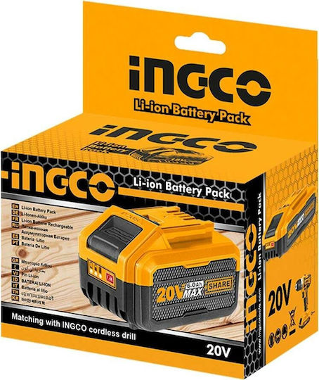 Ingco Батерия за Инструменти Литиеви 20V с Капацитет 6Ах