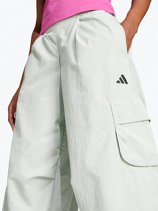City Escape Parachute Cargo Pants Γυναικείο Υφασμάτινο Παντελόνι Μπεζ