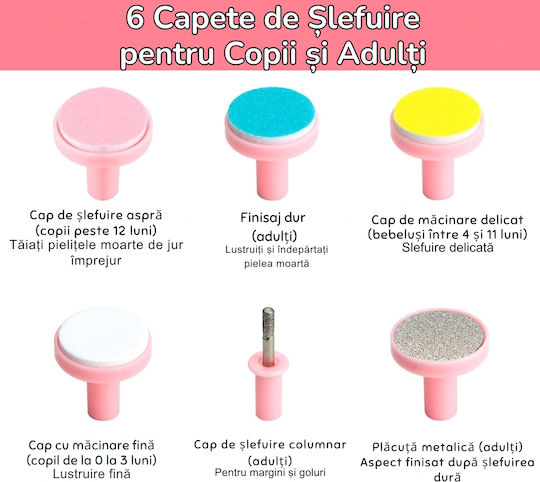 Pilă Electrică pentru Bebeluși Roz
