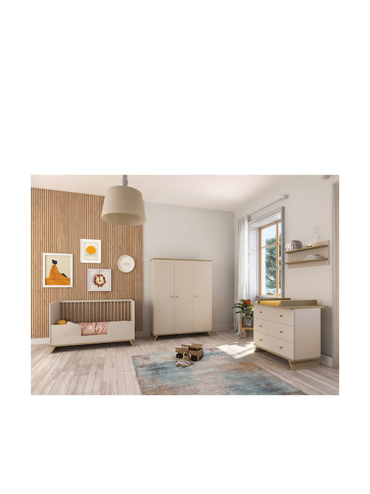 Faktum Βρεφική Κούνια Καφέ για Στρώμα 70x140cm