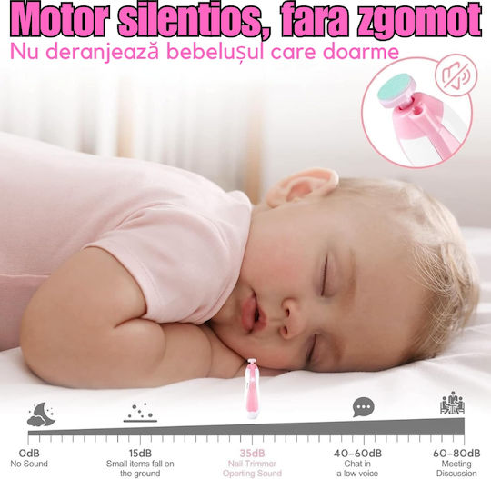 Pilă Electrică pentru Bebeluși Roz