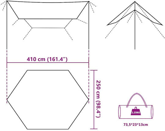 vidaXL Camping Tent Extension