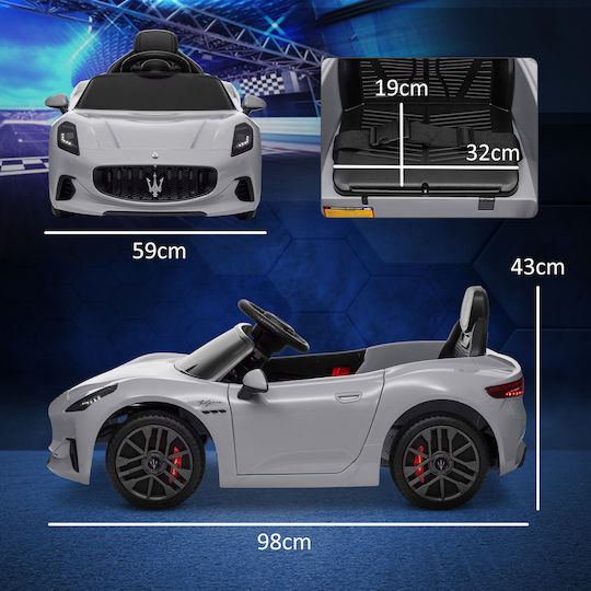 Maserati Gran Turismo Folgore Cu Un Loc Cu Telecomandă Licențiat 12 Volți Gri Pentru 3+ Ani
