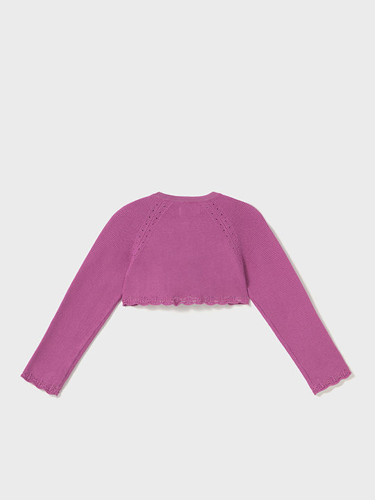 Kids Bolero Knitted Orchid