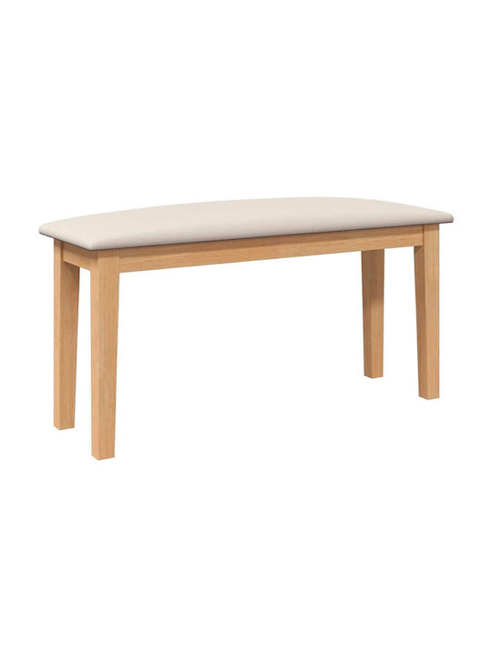 Dining Room Bench with Wooden Surface Coffee 90x30x46.5cm