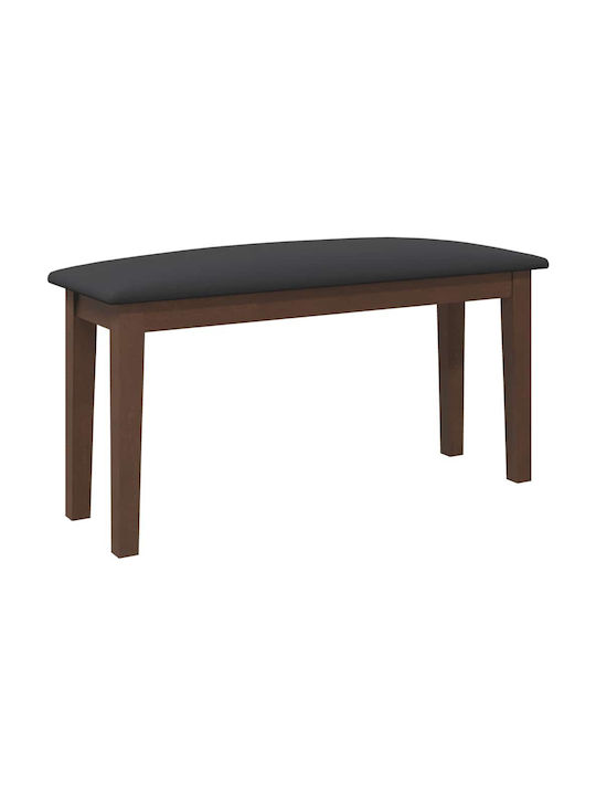 Dining Room Bench with Wooden Surface Coffee 90x30x46.5cm