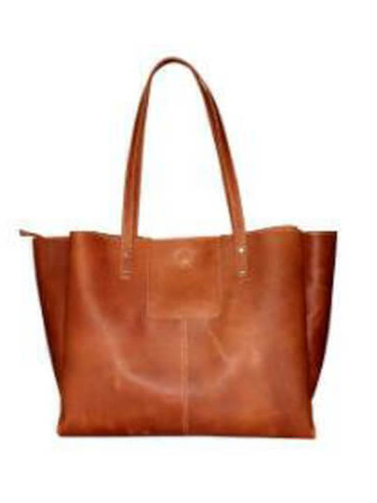 Leder Damentasche Shopper Schultertasche Tabac Braun
