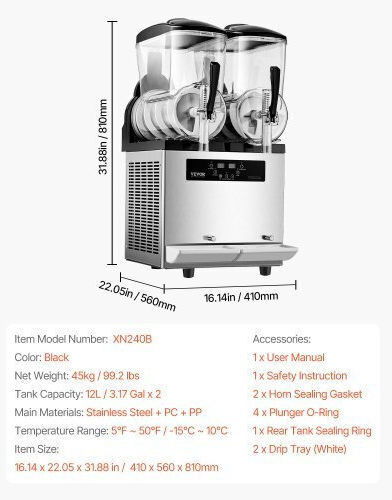 Vevor Slushy Machine SYXRJX212LSGYZO0PV2