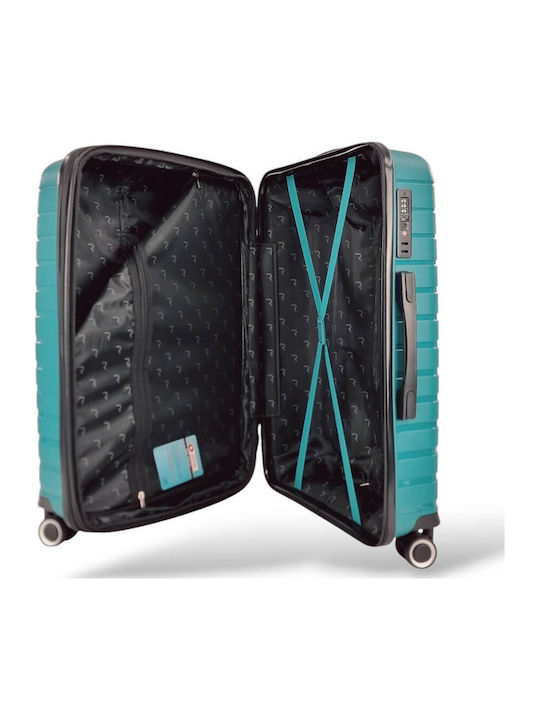 Rain Medium Hard Petrol Suitcase With 4 Wheels Height 65cm