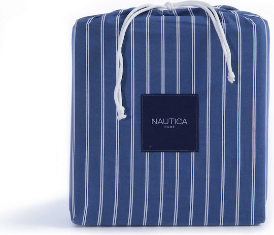 Nef-Nef Homeware Nautica Coast Σετ Σεντόνια King Size 280x270εκ. Navy Μπλε (4τμχ)